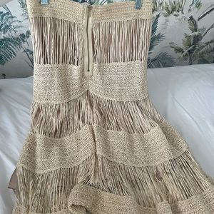 Marc jacobs beige / tan summery skirt with fringe detail. X small
